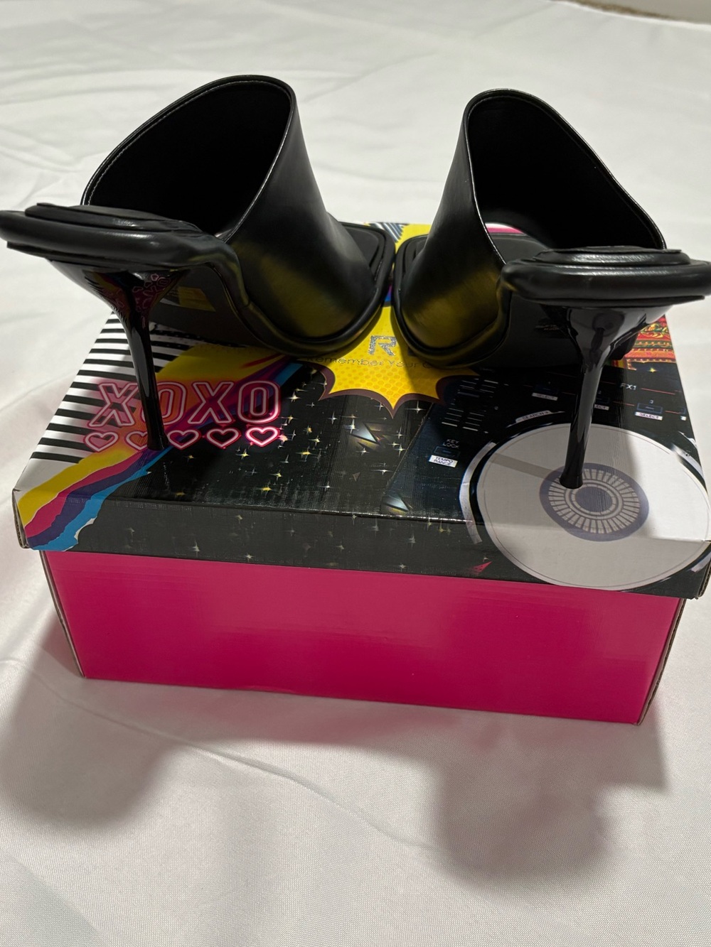 Cape Robbin Black Square Open-Toe Stiletto Mule - Picture 3 of 4